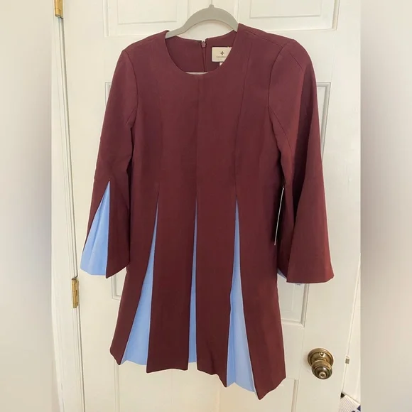 tuckernuck burgundy dress Tuckernuck Oxblood Feather Dress  MOTHER OF